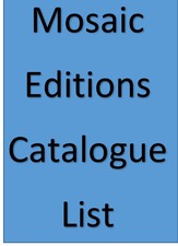 cover of Mosaic Editions Catalogue List